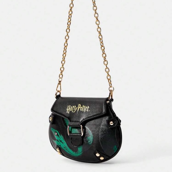 Warner Bros. Black Mini Bag with Green Snake Design - Picture 3 of 5